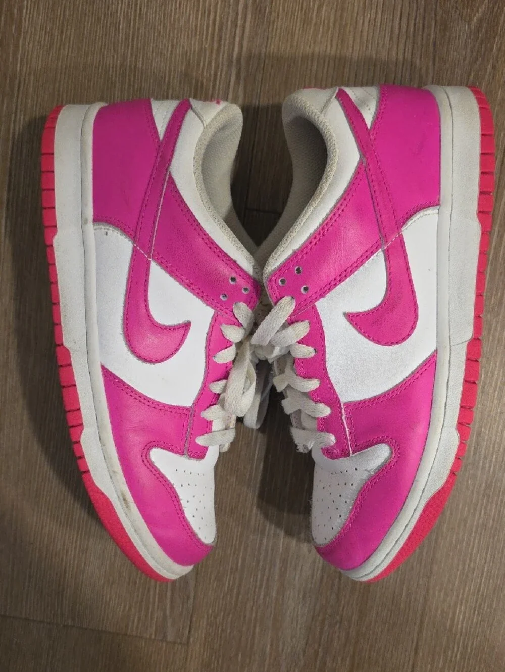 Nike Women's Low-Top Sneakers in Hot Pink and White